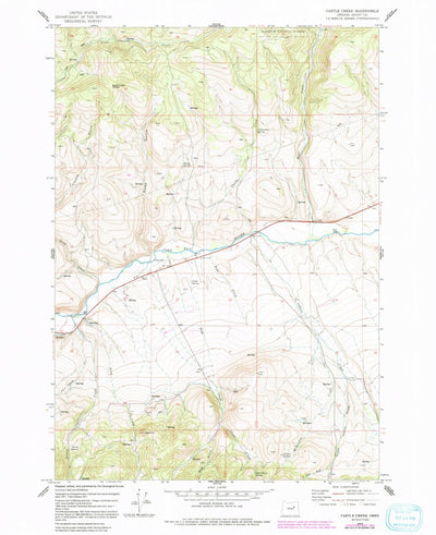 United States Geological Survey Castle Creek, OR (1972, 24000-Scale) digital map