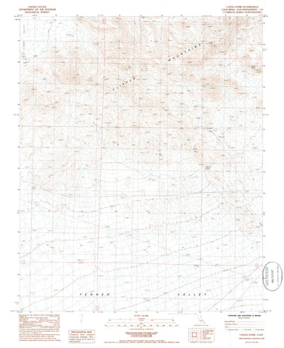 United States Geological Survey Castle Dome, CA (1985, 24000-Scale) digital map