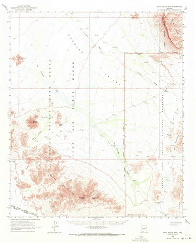 United States Geological Survey Castle Dome Mountains, AZ (1964, 62500-Scale) digital map