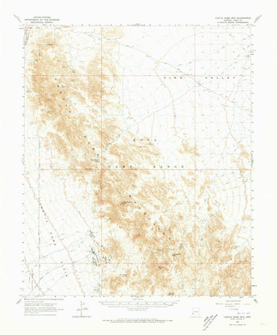 United States Geological Survey Castle Dome Mountains, AZ (1965, 62500-Scale) digital map