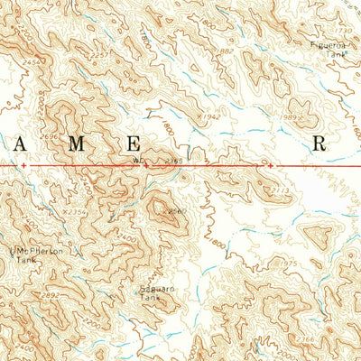 United States Geological Survey Castle Dome Mountains, AZ (1965, 62500-Scale) digital map
