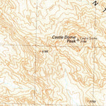 United States Geological Survey Castle Dome Peak, AZ (1990, 24000-Scale) digital map