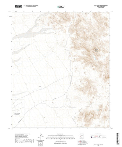 United States Geological Survey Castle Dome Peak, AZ (2021, 24000-Scale) digital map