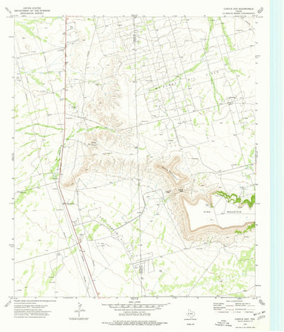 United States Geological Survey Castle Gap, TX (1974, 24000-Scale) digital map