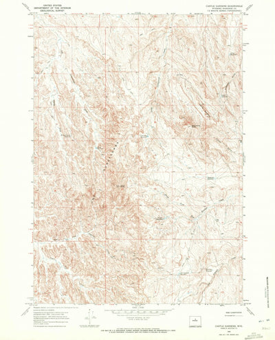 United States Geological Survey Castle Gardens, WY (1966, 24000-Scale) digital map