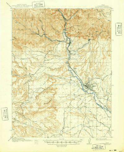 United States Geological Survey Castle Gate, UT (1916, 62500-Scale) digital map