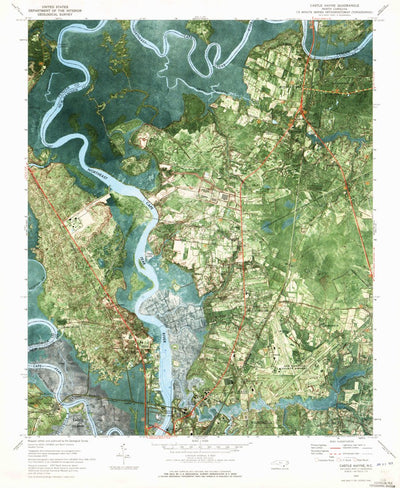 United States Geological Survey Castle Hayne, NC (1970, 24000-Scale) digital map