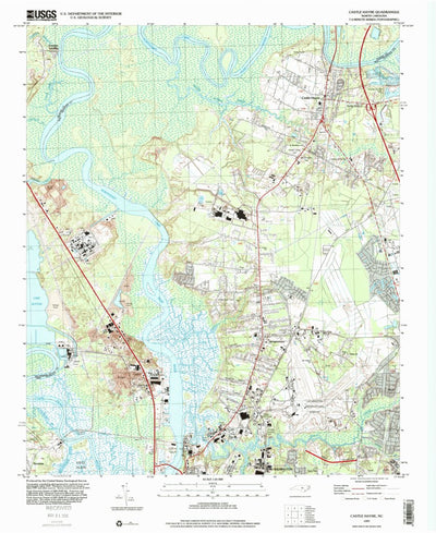 United States Geological Survey Castle Hayne, NC (1997, 24000-Scale) digital map