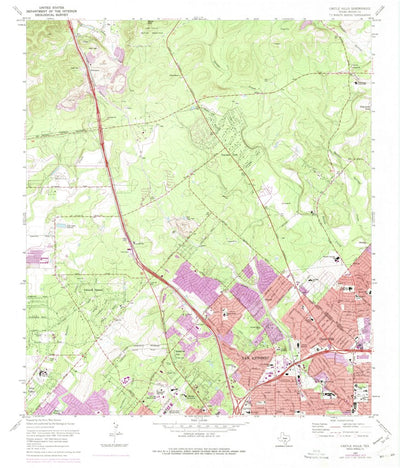 United States Geological Survey Castle Hills, TX (1967, 24000-Scale) digital map