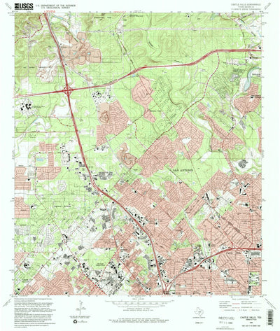 United States Geological Survey Castle Hills, TX (1992, 24000-Scale) digital map