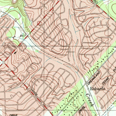 United States Geological Survey Castle Hills, TX (1992, 24000-Scale) digital map