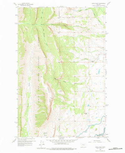 United States Geological Survey Castle Reef, MT (1958, 24000-Scale) digital map