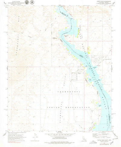 United States Geological Survey Castle Rock, AZ-CA (1970, 24000-Scale) digital map