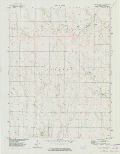 United States Geological Survey Castle Rock NE, KS (1972, 24000-Scale) digital map