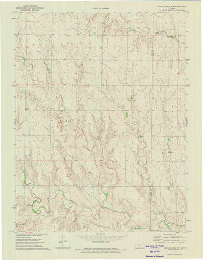 United States Geological Survey Castle Rock NW, KS (1972, 24000-Scale) digital map
