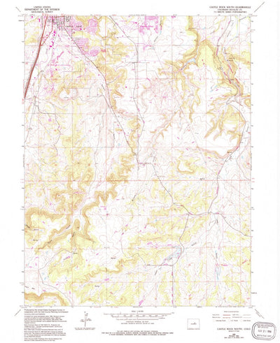 United States Geological Survey Castle Rock South, CO (1965, 24000-Scale) digital map