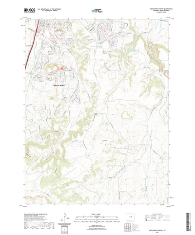 United States Geological Survey Castle Rock South, CO (2022, 24000-Scale) digital map