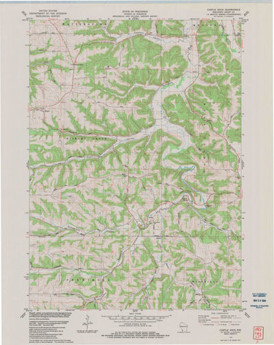 United States Geological Survey Castle Rock, WI (1983, 24000-Scale) digital map