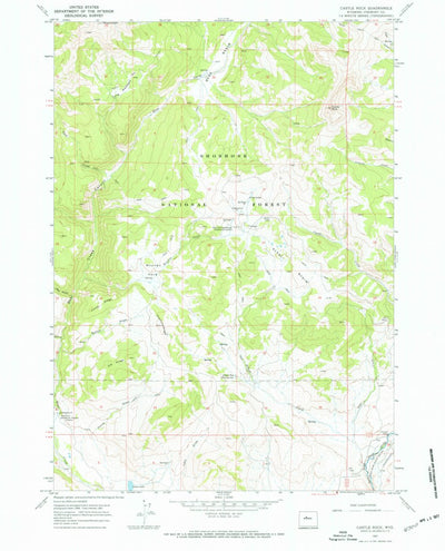 United States Geological Survey Castle Rock, WY (1967, 24000-Scale) digital map