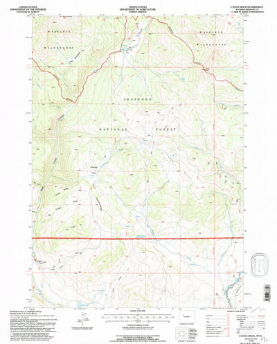 United States Geological Survey Castle Rock, WY (1991, 24000-Scale) digital map