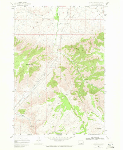 United States Geological Survey Castle Rocks, MT (1967, 24000-Scale) digital map
