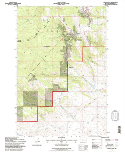 United States Geological Survey Castle Town, MT (1995, 24000-Scale) digital map