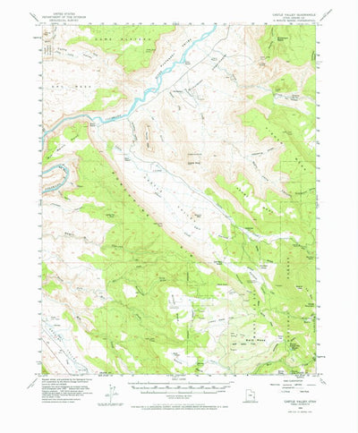 United States Geological Survey Castle, UT (1954, 62500-Scale) digital map