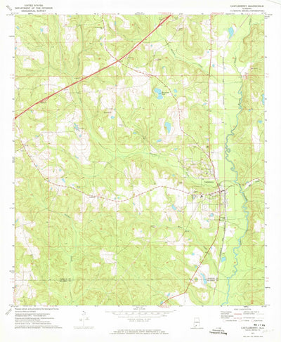 United States Geological Survey Castleberry, AL (1971, 24000-Scale) digital map