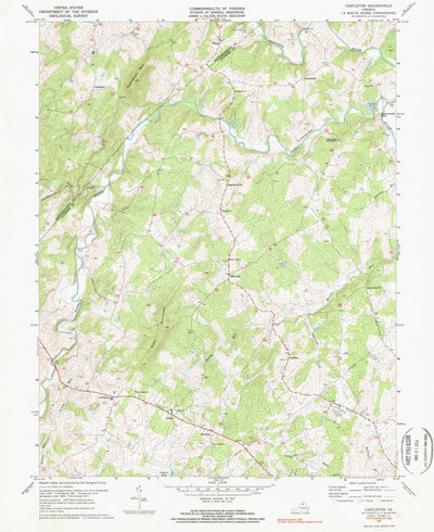 United States Geological Survey Castleton, VA (1971, 24000-Scale) digital map