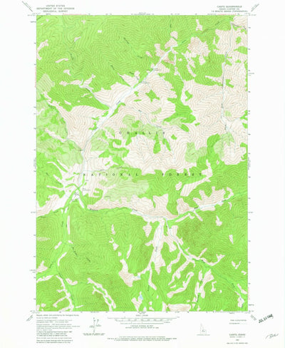 United States Geological Survey Casto, ID (1963, 24000-Scale) digital map
