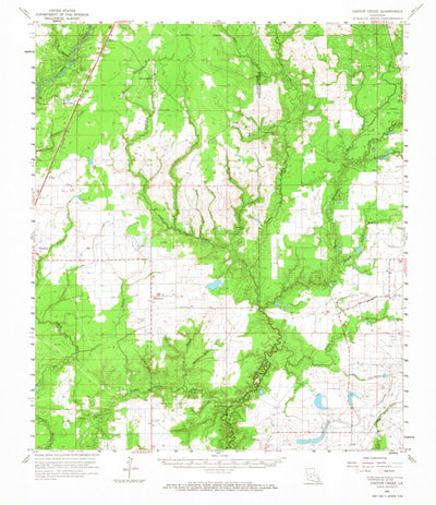 United States Geological Survey Castor Creek, LA (1961, 62500-Scale) digital map