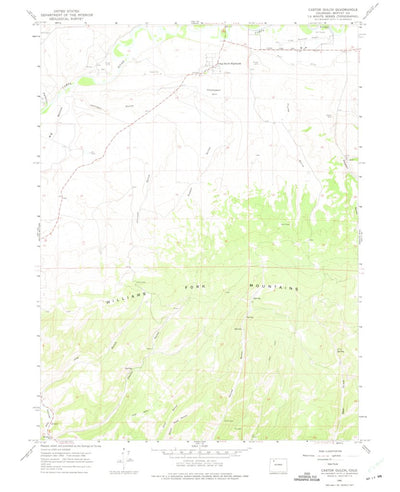United States Geological Survey Castor Gulch, CO (1966, 24000-Scale) digital map