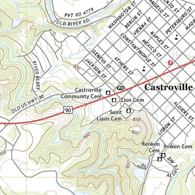 United States Geological Survey Castroville, TX (2022, 24000-Scale) digital map