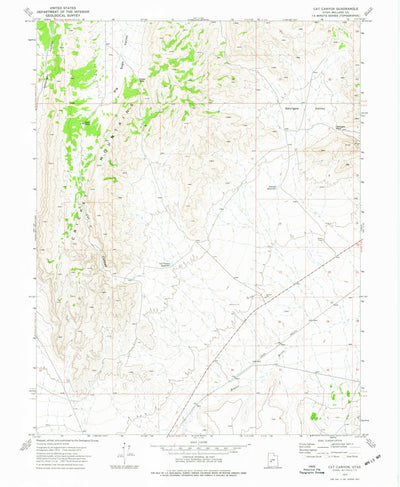 United States Geological Survey Cat Canyon, UT (1973, 24000-Scale) digital map