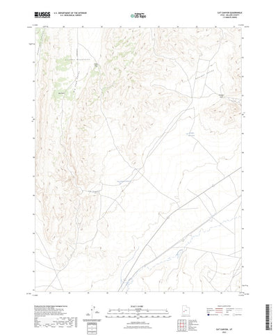 United States Geological Survey Cat Canyon, UT (2023, 24000-Scale) digital map