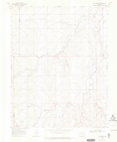 United States Geological Survey Cat Creek, CO (1968, 24000-Scale) digital map