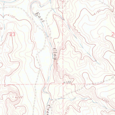 United States Geological Survey Cat Creek, CO (1968, 24000-Scale) digital map