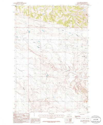 United States Geological Survey Cat Creek, MT (1986, 24000-Scale) digital map