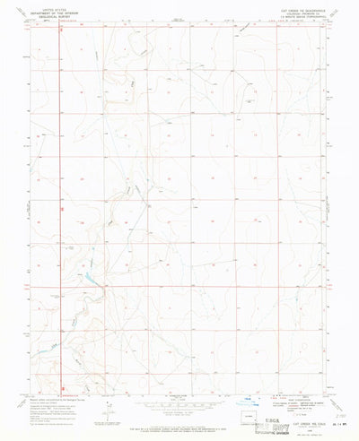 United States Geological Survey Cat Creek NE, CO (1968, 24000-Scale) digital map