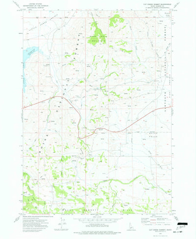 United States Geological Survey Cat Creek Summit, ID (1973, 24000-Scale) digital map