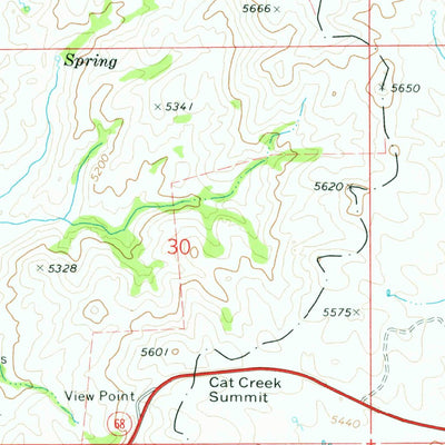 United States Geological Survey Cat Creek Summit, ID (1973, 24000-Scale) digital map