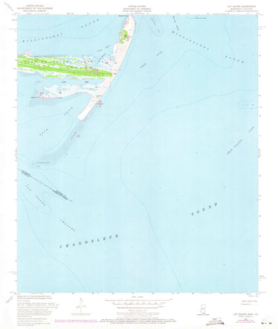 United States Geological Survey Cat Island, MS-LA (1951, 24000-Scale) digital map