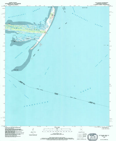 United States Geological Survey Cat Island, MS-LA (1994, 24000-Scale) digital map