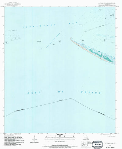 United States Geological Survey Cat Island Pass, LA (1994, 24000-Scale) digital map