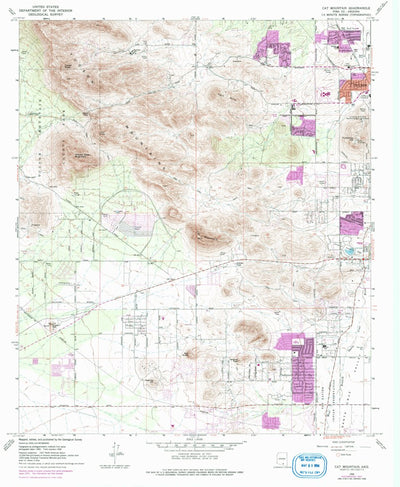 United States Geological Survey Cat Mountain, AZ (1968, 24000-Scale) digital map