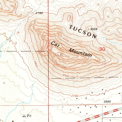 United States Geological Survey Cat Mountain, AZ (1992, 24000-Scale) digital map