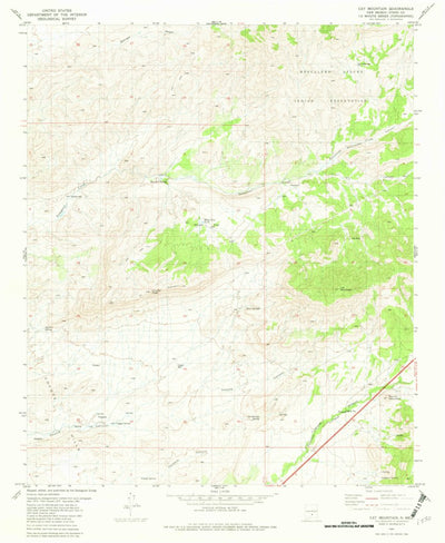United States Geological Survey Cat Mountain, NM (1981, 24000-Scale) digital map
