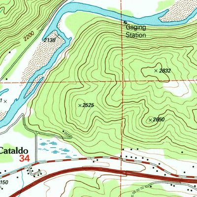 United States Geological Survey Cataldo, ID (1996, 24000-Scale) digital map