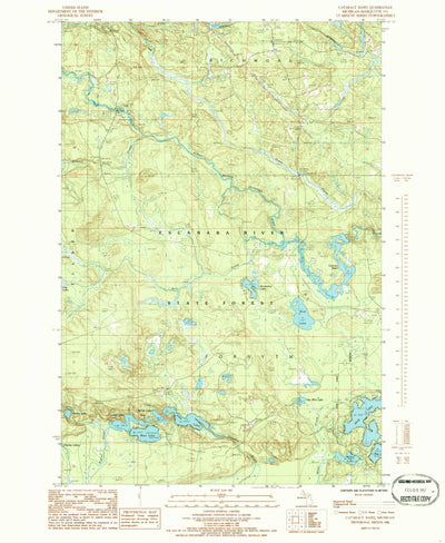 United States Geological Survey Cataract Basin, MI (1986, 24000-Scale) digital map