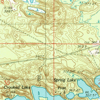 United States Geological Survey Cataract Basin, MI (1986, 24000-Scale) digital map